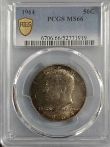 1964 50C Kennedy Half Dollar MS66 - Picture 1 of 4