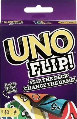 MATTEL New listingUNO FLIP card game Multi Coloured Exciting New Twists Wild Dos Fast Dispatch UK