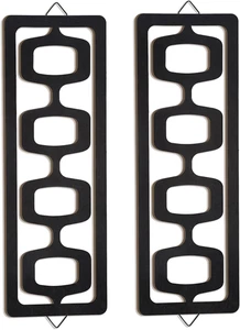 2 Pcs Mid Century Modern Wall Art Wood Mid Century Elegance Decor Accents - Picture 1 of 12