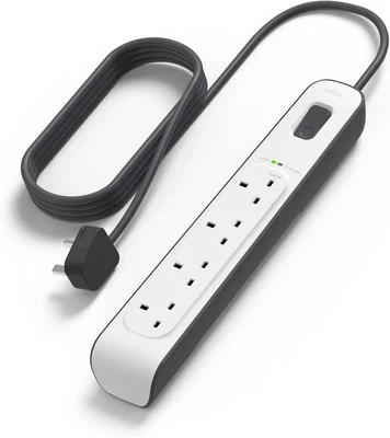 Belkin 6 Plug 2m Surge Master Surge Protection Extension Lead White BSV603AF2F - Image 1 of 4