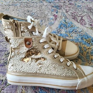 wNEU✔️Fritzi aus Preußen Schuhe Chucks Turnschuhe Sneaker High RV Gr39 Pailetten - Bild 1 von 14