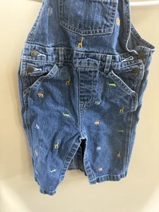 Mono vaquero vintage Gymboree Jungle Friends Y2K 2006 talla 12-18 meses usado en excelente estado - Imagen 1 de 6