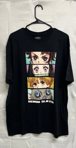 Camicia Demon Slayer Uomo Taglia 2XL Nera Kimetsu No Yaiba Manga Giapponese Anime - Foto 1 di 4