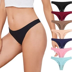 Lote de 1 paquete sexy bragas sin costuras para mujer tanga tanga tanga lencería ropa interior - Imagen 1 de 25