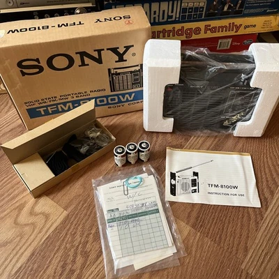 WORKING New Old Stock! Sony! Solid State Radio TFM-8100W Portable AM FM VHF WB - Image 1 of 4