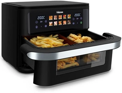 FRIGGITRICE AD ARIA XXL 10 LITRI DUALZONE FLEX 2800 WATT TRISTAR FR9078 ITALIA - Immagine 1 di 4