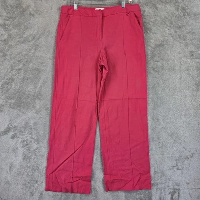 CUE брюки женщин размер 14 розовый льняной смеси прямые штанины платье брюки на заказ - Изображение 1 из 4