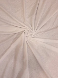 White Viscose/Rayon Jersey Fabric - Perfect for Dressmaking & Blouses Fabric - Picture 1 of 4