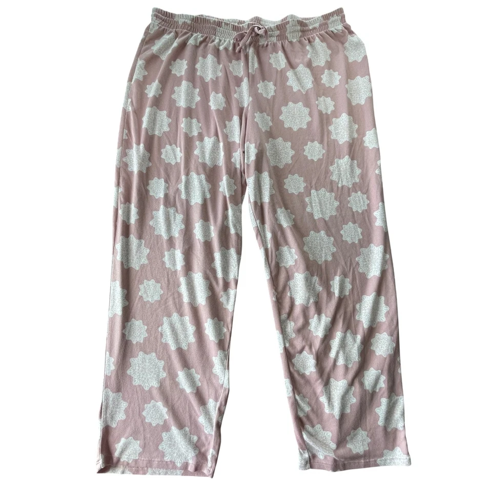 Charter Club Pajama Pants Womens XXL Pink Floral Print Loungewear Sleepwear - Image 1 of 4