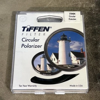 New Tiffen 77mm Circular Polarizing Filter Polarizer Filters MFR #77CP - Image 1 of 4