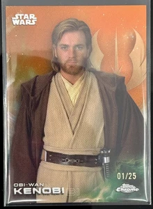 2025 Topps Chrome Star Wars Obi-Wan Kenobi Orange Refractor 01/25 #138 - Bild 1 von 3