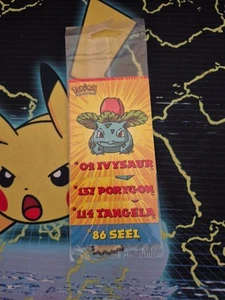 1999 Vintage Pokemon Sealed Sticker Pack - Ivysaur Porygon Tangela Seel - Picture 1 of 1