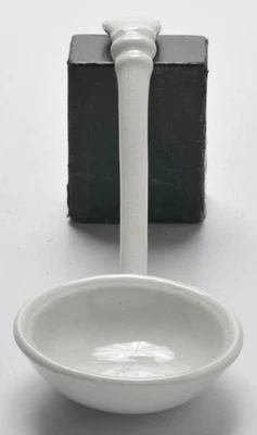 1860'S White Embossed Ironstone Sauce Tureen Ladle Marked Richard Alcock Bursle - Image 1 of 4