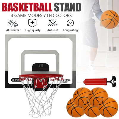 Mini Basketball Korb Set Kinder Basketballkorb Fürs Zimmer Indoor Mit Ballpumpe - Bild 1 von 4