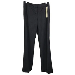 Ann Taylor Pants Womens 0 Dark Blue Margo Pinstripe Wool Work Slacks NWT $128 - Picture 1 of 11
