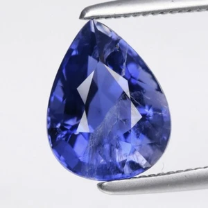 💎 1.48ct 8.5x6.5mm Pear Natural Bluish Violet Iolite - Tanzania Gemstone - Picture 1 of 4
