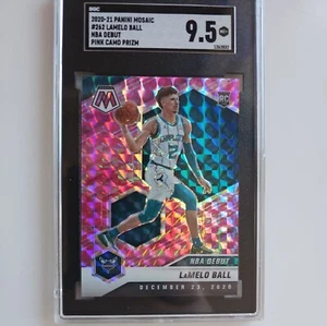 2020-21 Panini Mosaic #262 Lamelo Ball NBA Debut Pink Camo Prizm RC - Picture 1 of 2