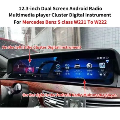 Dashboard for Mercedes-Benz S W221 2006-2012 & Dual Screen Android Car Radio - Image 1 of 4