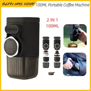 Portable Coffee Machine Manual Pressure Espresso Maker Cafe Camping Travel 15Bar - Picture 1 of 12