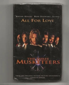 BRYAN ADAMS ROD STEWART STING ALL FOR LOVE USA CASSETTE SINGLE, MINT - Picture 1 of 2