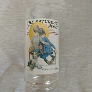 1987 Norman Rockwell Saturday Evening Post Sunset Arby's Collector Glass Tumbler - Picture 1 of 11