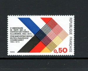 Francia 1973 Franco cooperativa alemana. Tratado, Colores de Francia Alemania MNH SC 1357 - Imagen 1 de 1