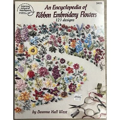 Libro de flores bordadas con cinta American School Needlework 3405 Foto 1 de 4