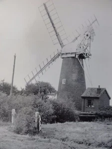 BOMBA DE VIENTO DE BRAZOS STRACEY Norwich Tunstall / molino de viento c1950/60 FOTOGRAFÍAS REALES - Imagen 1 de 3