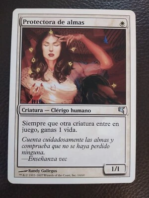 MTG SOUL WARDEN (Protectora de almas) MP SPANISH VERY RARE Salvat Hachette 2007 - Image 1 of 4