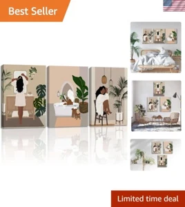 Framed African American Woman Canvas Wall Art Black Women Relax And Enjoy The... - Picture 1 of 10