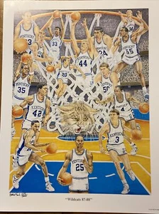 Kentucky Wildcats 87-88 Steve Ford Signed Print (1272/3000) 17” X 13” - Picture 1 of 7