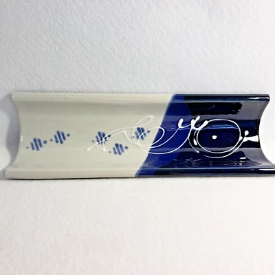 Studio Art Pottery Sushi Serving Dish Signed Doug Hardy 14" Long X 4 1/2" Wide - Image 1 of 4