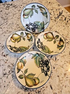 Pier 1 MacIntosh 10" Cereal Salad Bowls x 4 - Picture 1 of 5