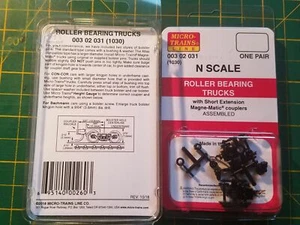 N Scale MICRO TRAINS  003 02 031 Roller Bearing Trucks w/short cpls 1030   - Picture 1 of 1