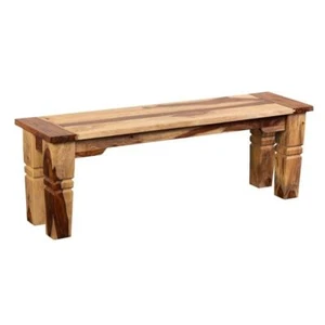 Porter Designs Taos Solid Sheesham Wood Dining Bench - Natural - Picture 1 of 15