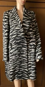 Cappotto Marina Rinaldi Donna, nero bianco, taglia 23 IT 50 DE 44 US 14 GB 18 - Foto 1 di 15