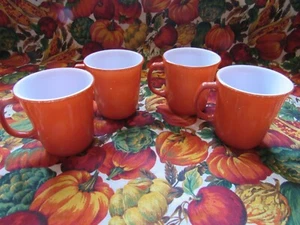 De colección. Tazas Pyrex naranja quemado - Imagen 1 de 12