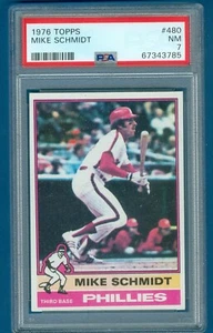 1976 Topps Baseball #480 Mike Schmidt Phillies PSA 7 quasi nuovo (centrato) - Foto 1 di 2