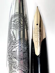 Pilot Custom Sterling Silber Drache 14K585 14K M Feder H884 selten - Bild 1 von 13
