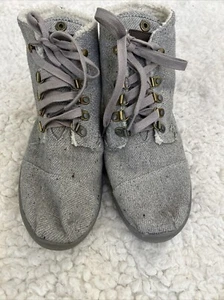 Tom’s Gris Highland Botas Polar Forrado Botín Talla 9 Encaje Plegable - Imagen 1 de 5