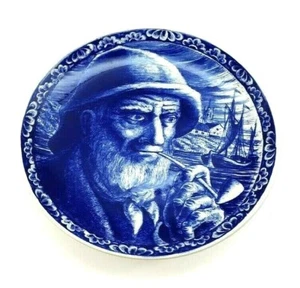 Plato decorativo Delfts Boch Freres la Louviere Bélgica azul y blanco envíos antiguos - Imagen 1 de 12