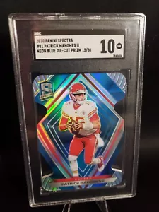 2020 Panini Spectra PATRICK MAHOMES II Neon Blue Jersey #/ed 15/50 #81 SGC 10 - Picture 1 of 2