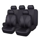 Car Seat Covers Full Set Universal Rear Split 40/60 50/50 60/40 Fit Airbag Black