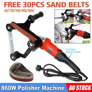 Pipe Tube Polisher Sander 6 Variable Speeds Polishing Grinder & 30 Sanding Belts - Picture 1 of 17