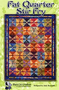 Patrón de edredón Fat Quarter Stir Fry de Judy Reynolds para la creación de gato negro - Imagen 1 de 2