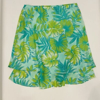 Falda Asimétrica Versalles Primavera Floral Tropical En Capas Talla XL Extra Grande Foto 1 de 3