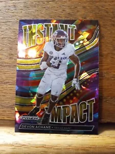 2023 PRIZM DRAFT PICKS HOT ROOKIE!!! DEVON ACHANE GOLD ICE PRIZM INSTANT IMPACT - Picture 1 of 8