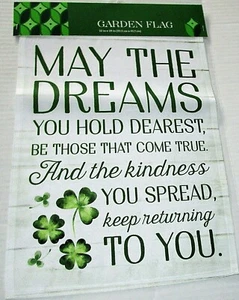 BANDERA DEL JARDÍN DEL DÍA DE SAN PATRICK 12""x 18"" POEMA DEL DÍA DE SAN PATRICK - Imagen 1 de 1