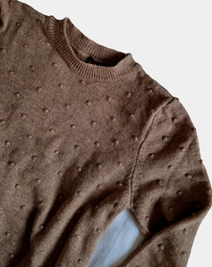 DeFacto Noppen PULLOVER Pullunder zur Jeans Beige Braun L XL 42 44 TOP - Bild 1 von 4