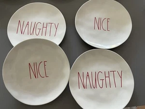 SELTEN RAE DUNN HOLIDAY WEIHNACHTEN FRECH und SCHÖN 8" TELLER 4er Set - Bild 1 von 5